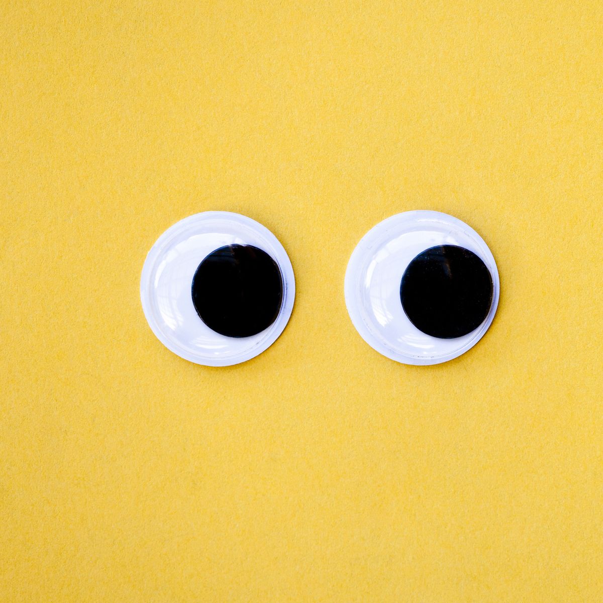 Googly eyes on yellow