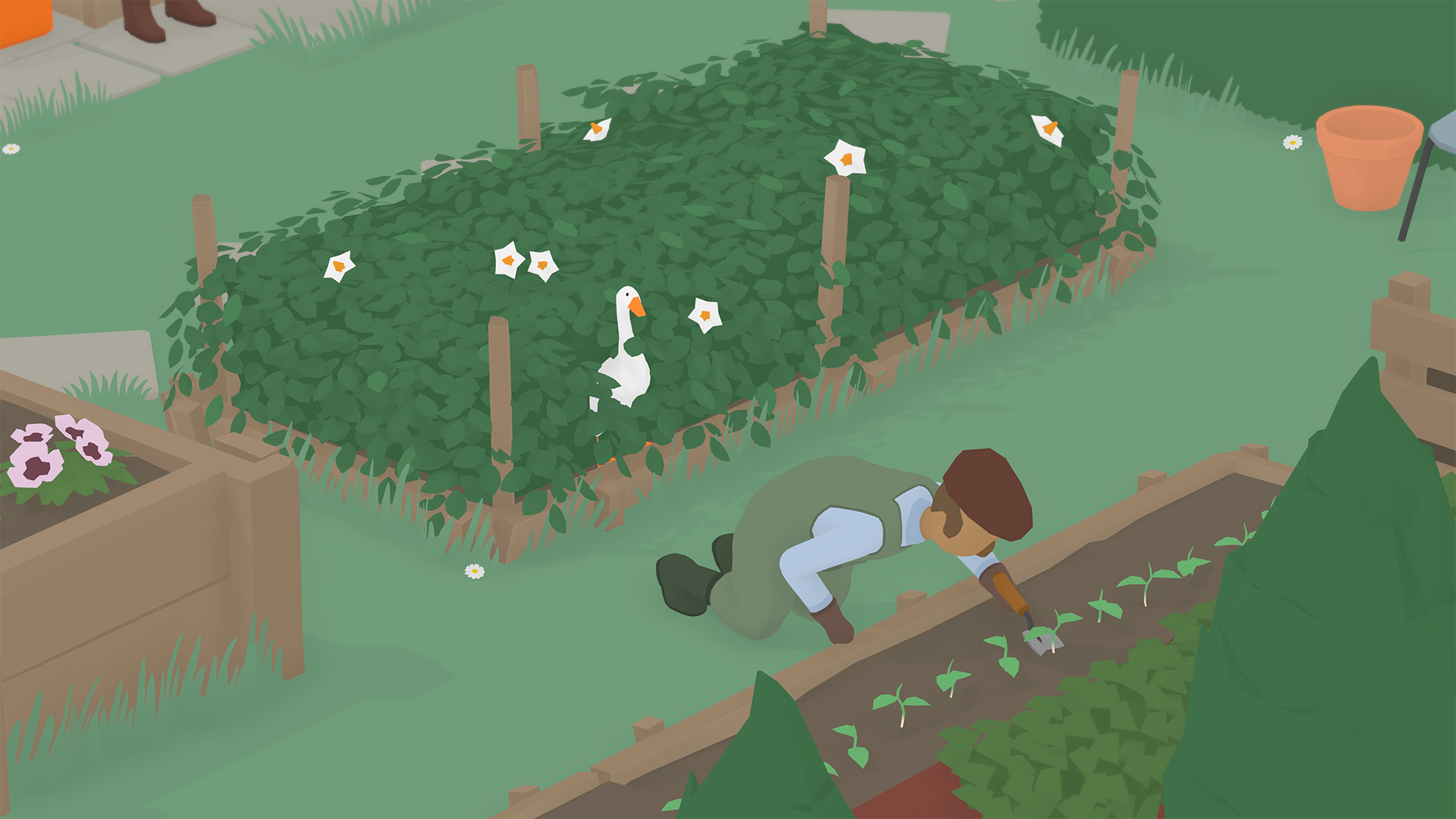 Untitled Goose Game - Gameplay Walkthrough Part 1 - Garden and