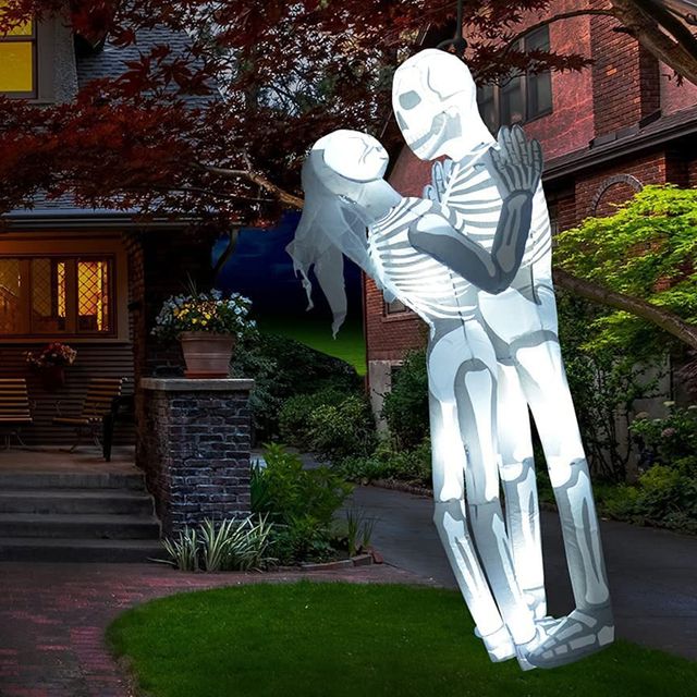 goosh hanging ghost skeleton couple inflatable halloween decoration