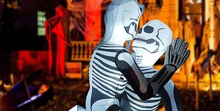 goosh controversial skeleton couple halloween inflatable