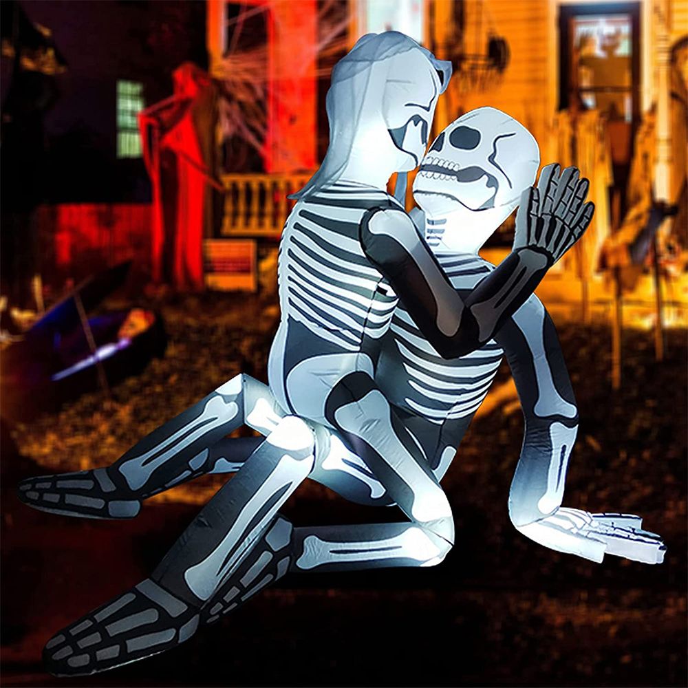 goosh controversial skeleton couple halloween inflatable