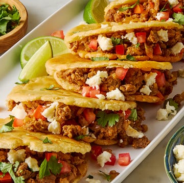 Gorditas traditional masa harina gorditas, pan fried and and stuffed with chorizo, cheese, tomatoes, and cilantro