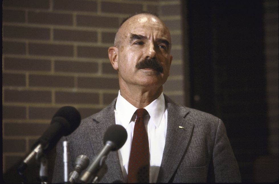 united states   december 01  ex nixon aidewatergate co conspirator g gordon liddy addressing students at amer university  photo by cynthia johnsonthe life images collection via getty imagesgetty images