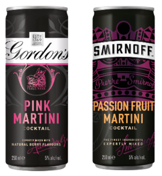 New Gordons Pink Martini and Smirnoff Passionfruit Martini