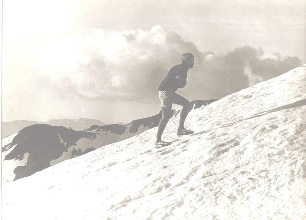 Gordy Ainsleigh, nearing the summit in 1978.