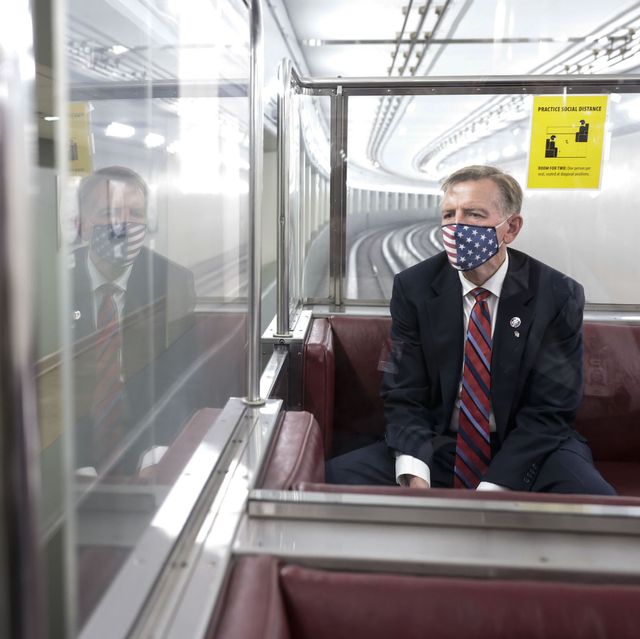 washington, dc   november 17 rep paul gosar r az rides a subway to the us capitol building on november 17, 2021 in washington, dc the house is expected to vote on a resolution later today which would censure rep gosar and remove him from the house oversight and reform committee for posting an animated video depicting violence against a member of congress photo by anna moneymakergetty images