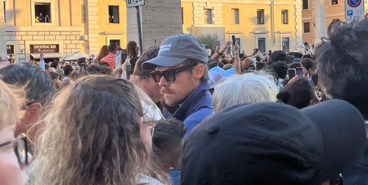 Harry Styles Wore a "Techno Is My Boyfriend" Hat to Watch the Pope Be Announced