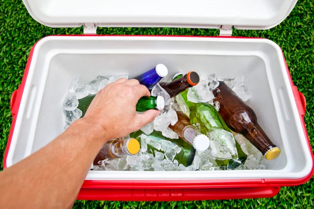 This pitcher has a compartment for ice to keep the beer cold : r