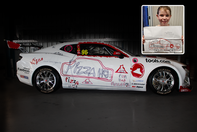 brad jones racing pizza hut supercar designed by a 10 year old child