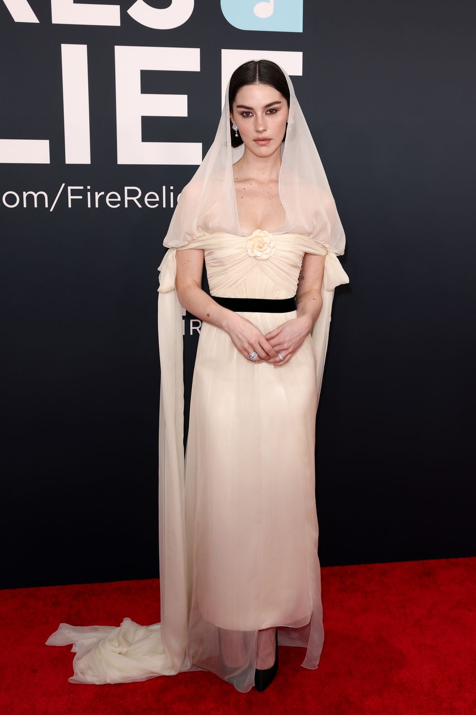 Gracie Abrams Goes Bridal in a Chanel Butter Chiffon Dress at 2025 Grammys