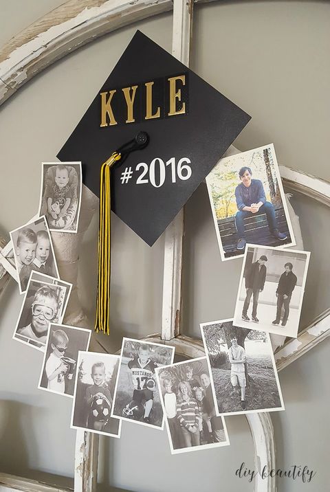 graduation photo wreath