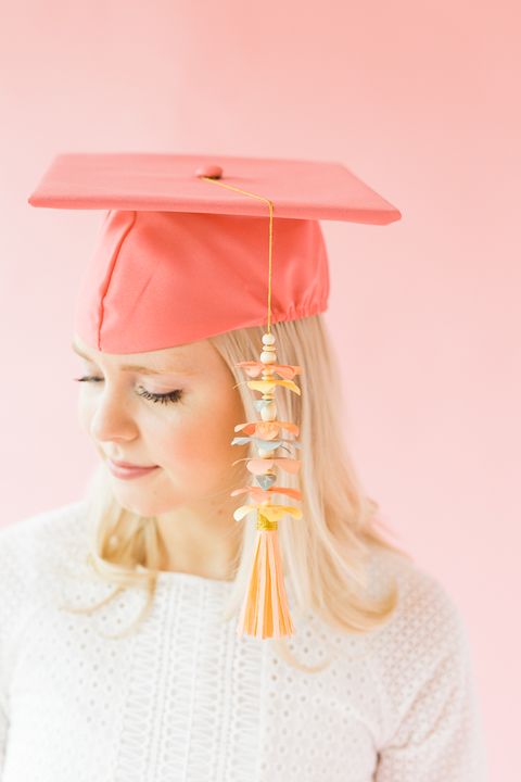 graduation cap ideas diy paper flower graduation tassel