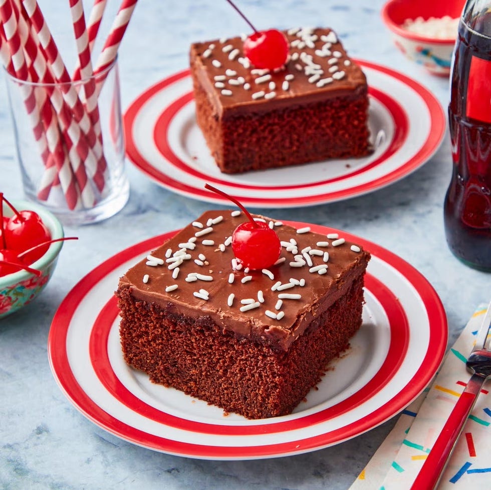 coca cola cake graduation dessert