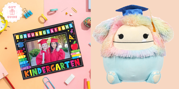 the kindergarten graduation picture frame and graduation bigfoot squishmallow are two good housekeeping picks for best kindergarten graduation gifts