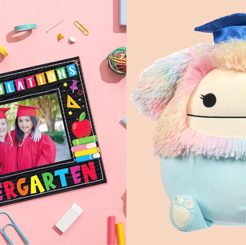 the kindergarten graduation picture frame and graduation bigfoot squishmallow are two good housekeeping picks for best kindergarten graduation gifts