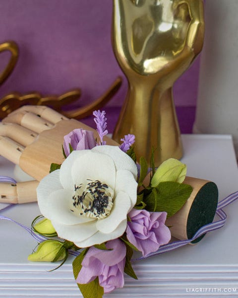 graduation party ideas crepe paper wrist corsage