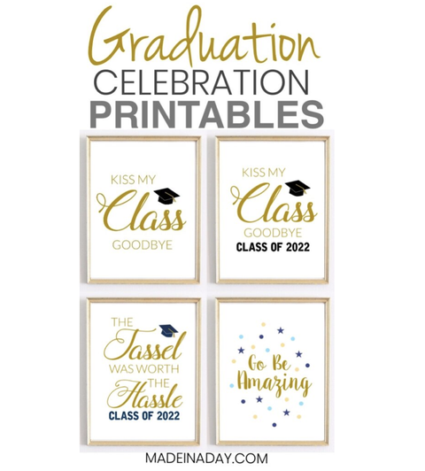 graduation party ideas framed printables