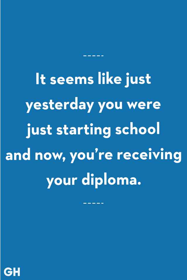 it seems like just yesterday you were just starting school and now, you’re receiving your diploma graduation wish on a blue background