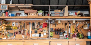 garage wood shelves