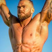 Barechested, Bodybuilder, Bodybuilding, Muscle, Abdomen, Chest, Arm, Chin, Fitness professional, Physical fitness, 