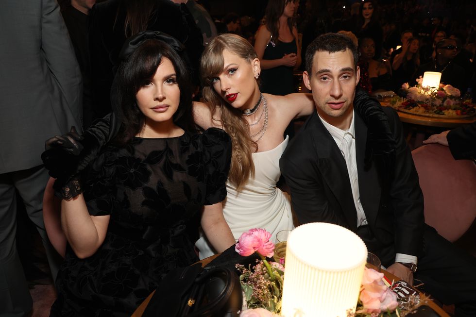 los angeles, california february 04 l r lana del ray, taylor swift and jack antonoff attend the 66th grammy awards at cryptocom arena on february 04, 2024 in los angeles, california photo by kevin mazurgetty images for the recording academy