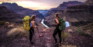 friends competing in the 2020 grand canyon alt fkt in october 2020