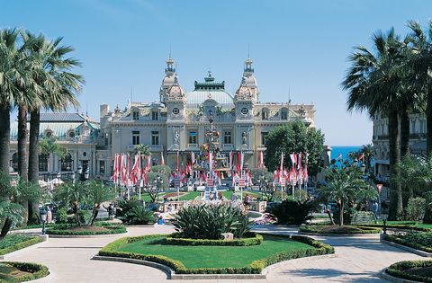 grand casino and formal garden, monte carlo, monaco