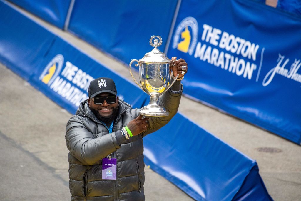 David Ortiz took a victory lap as grand marshal of the 2023 Boston Marathon