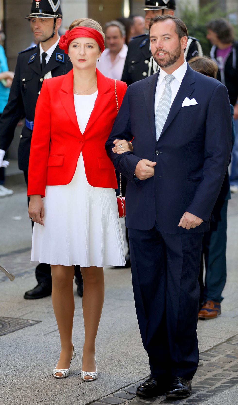 El gran duque heredero de Luxemburgo y su mujer, Estefanía de Luxemburgo