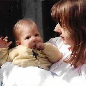 the author and her infant daughter in the mid80s