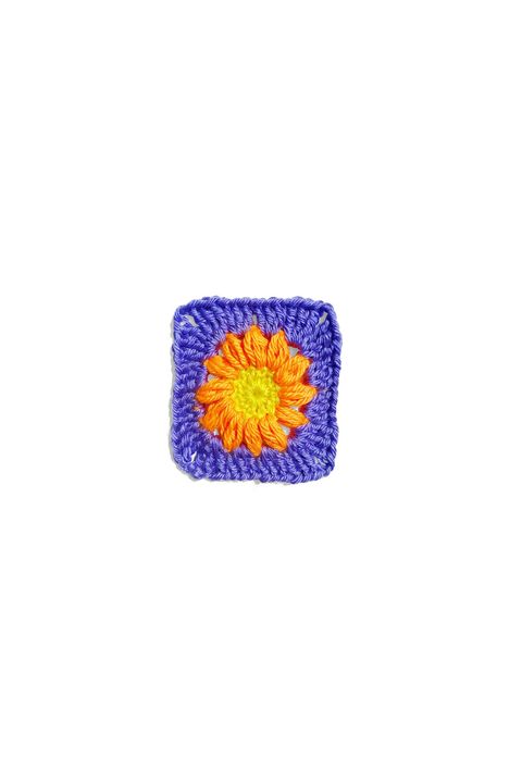 diy mothers day gifts, purple, orange and yellow granny square
