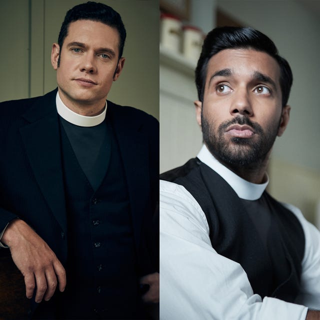 two priests in traditional clerical attire