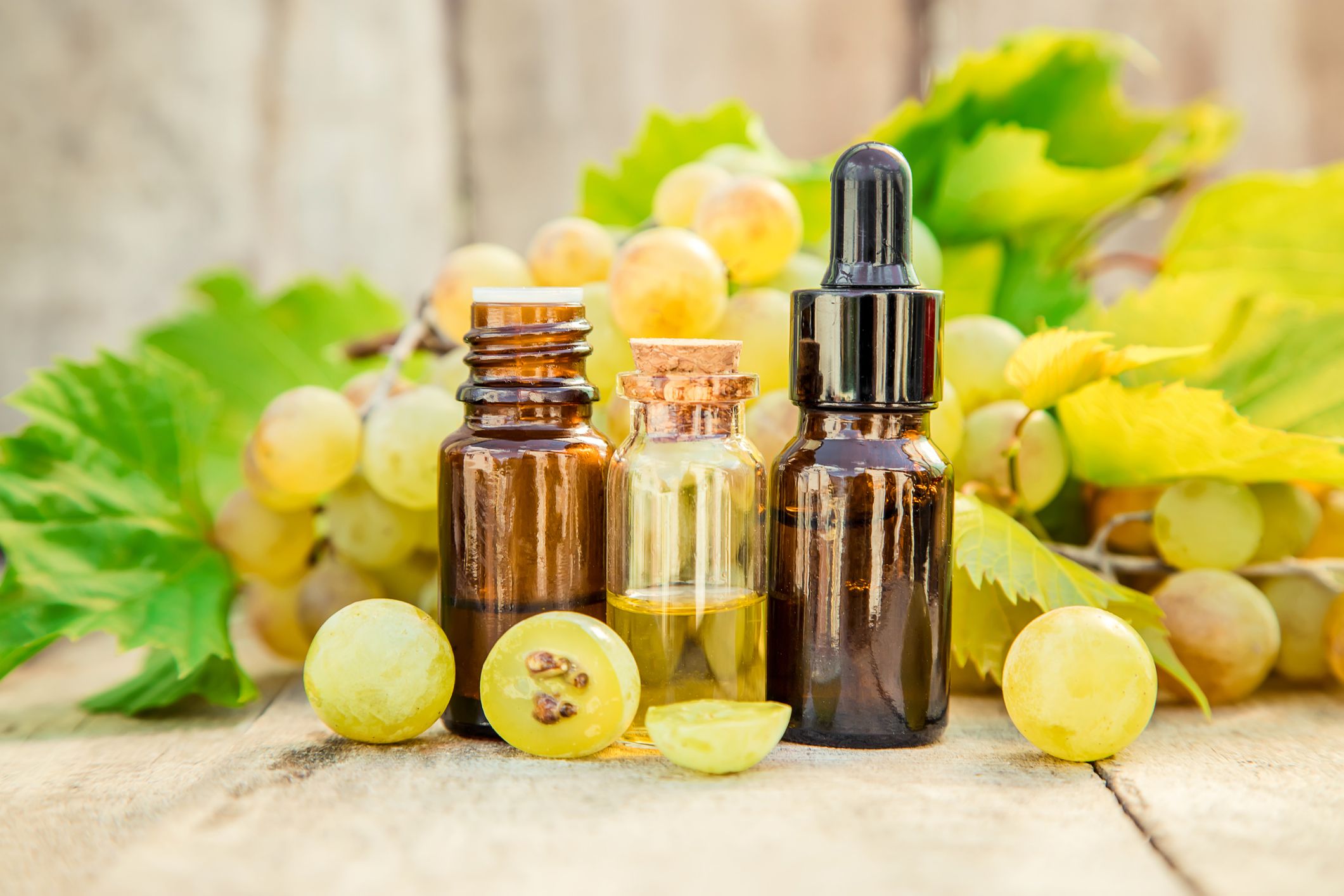 Grapeseed oil outlet for skin