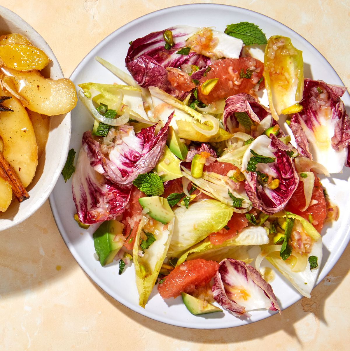 grapefruit, endive and pistachio salad