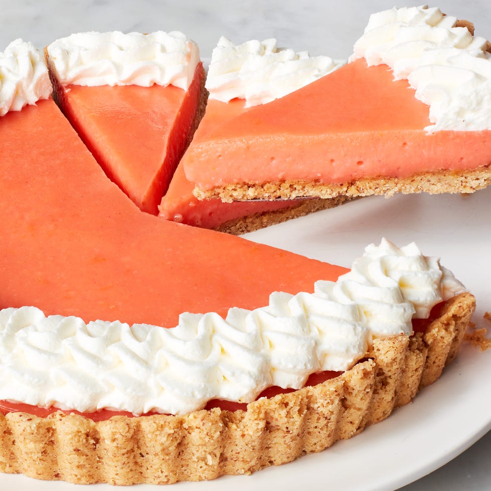grapefruit tart piped with meringue