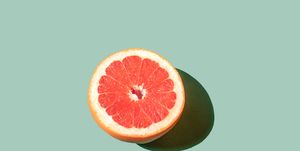 grapefruit on the green background