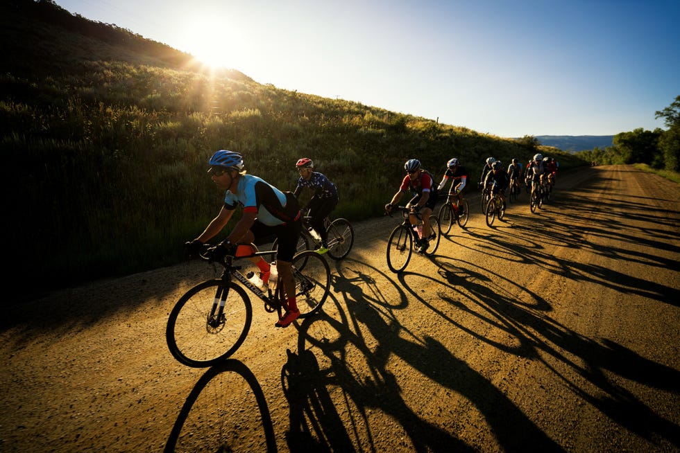 a rider participates in the 2019 steamboat gravel cycling race