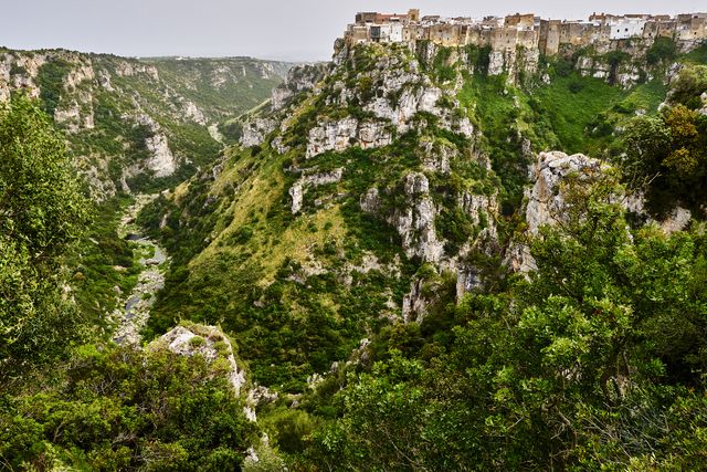 gravine canyons in apulia, southern italy