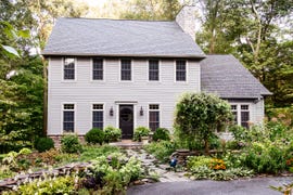 gray colonial style house