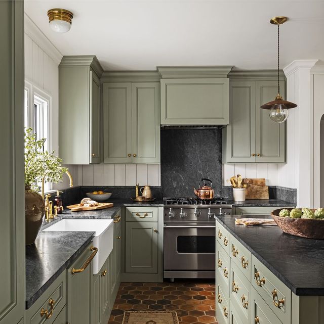 Sage Green Paint Colors for Kitchen Cabinets - Full Hearted Home