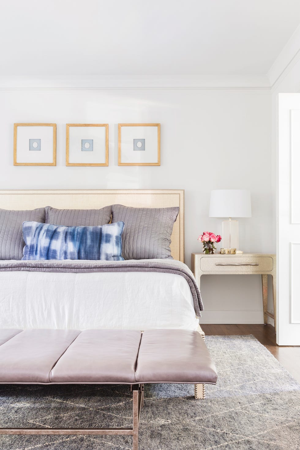 gray guest bedroom