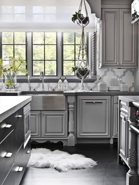 grey kitchen cabinets