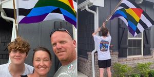 今月初め、アメリカのオクラホマ州に住むジョン・ワイアットさんが、﻿15歳の息子のケイデンさんと一緒に「プライド月間」をお祝い。二人は、自宅の前にある旗を掲げる動画をtiktokに投稿し、話題に。