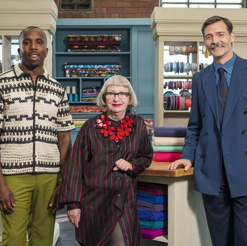 the great british sewing bee series 10 with kiell smith bynoe, esme young and patrick grant