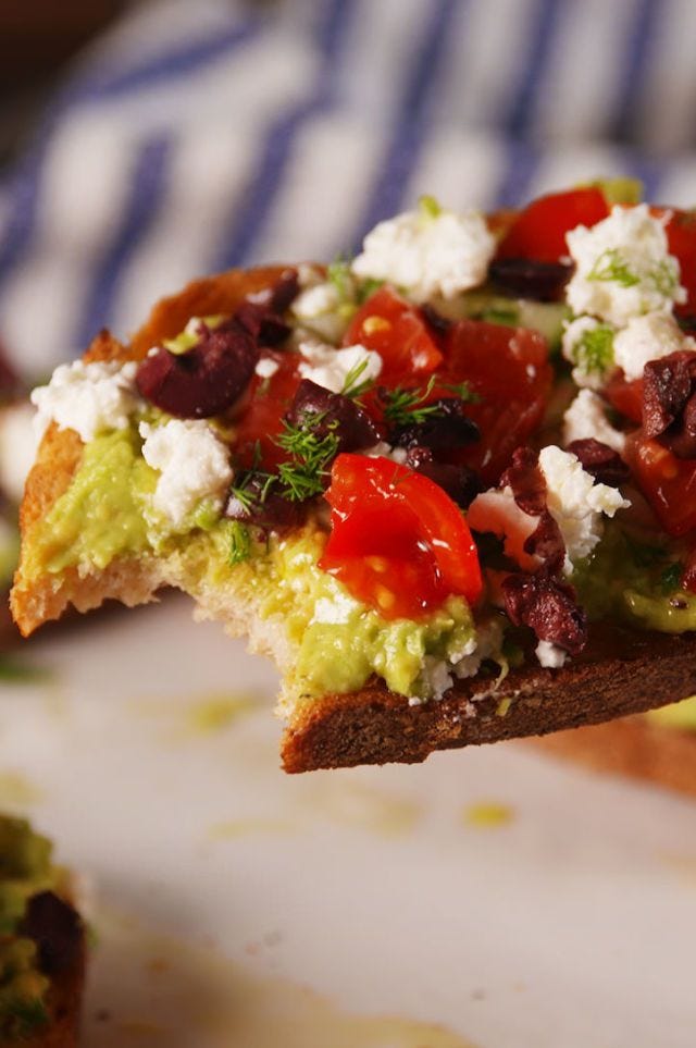 greek avocado toast