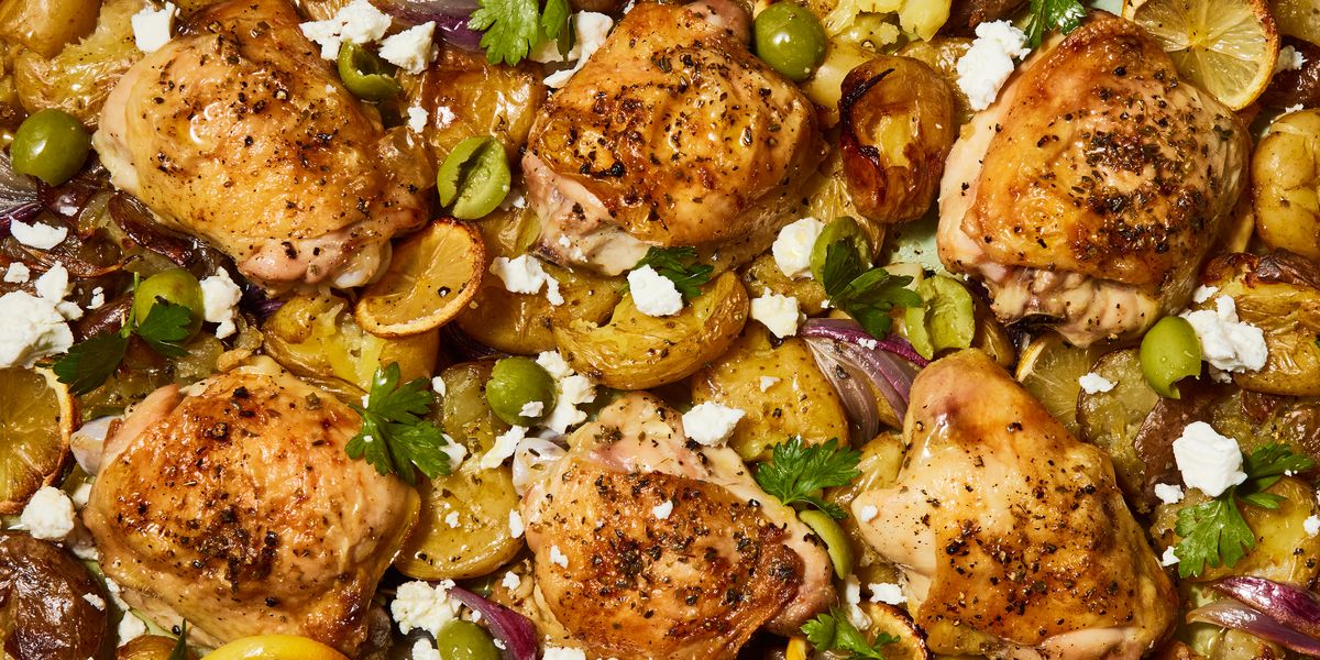 Best Greek Lemon-Butter Chicken & Smashed Potatoes Recipe - How To Make ...