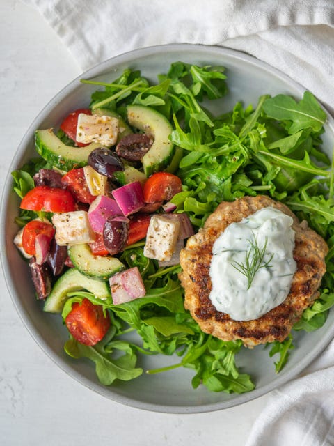 keto dinner recipes, greek turkey burger, mad about food