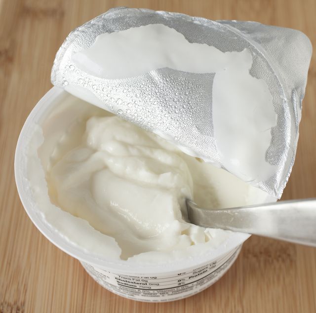 Greek Yogurt with Spoon