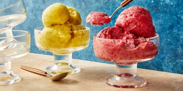 green and purple grape sorbet