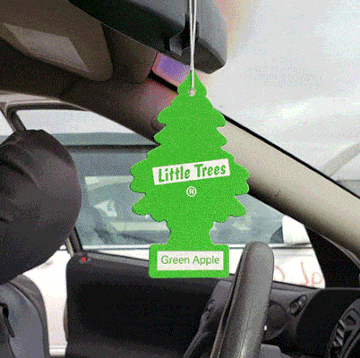 green apple little trees in junkyard cars  animated